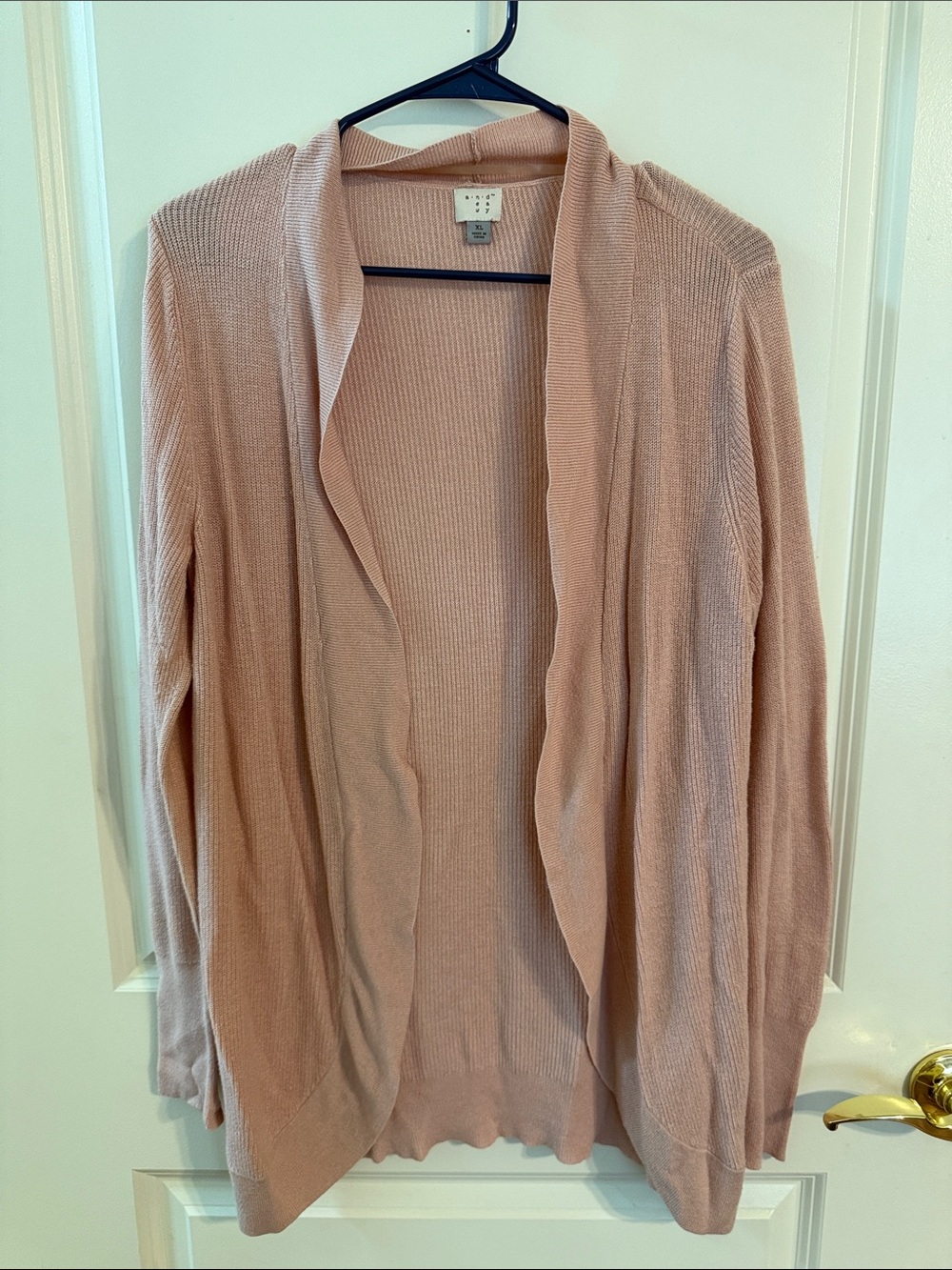 a new day Open-Front Dusty Pink Women's Cardigan Sweater XL
